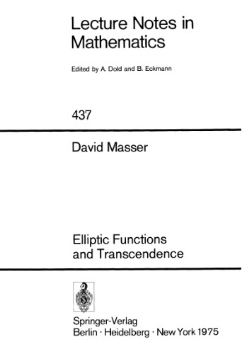 Elliptic Functions and Transcendence