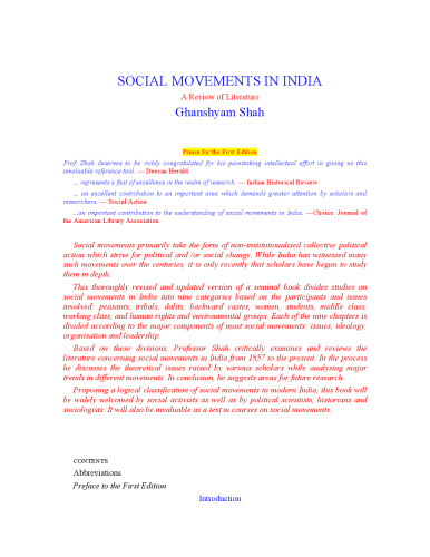 SOCIAL MOVEMENTS IN INDIA