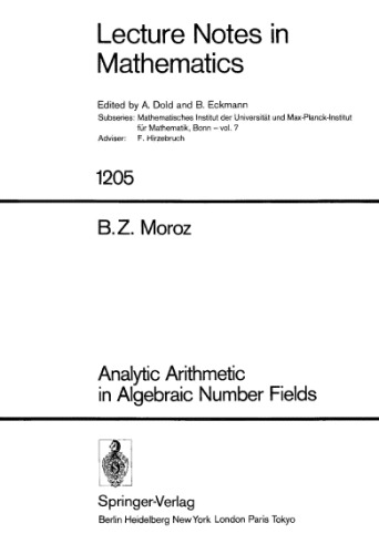 Analytic Arithmetic in Algebraic Number Fields