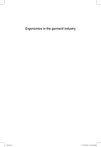 Ergonomics in the Garment Industry