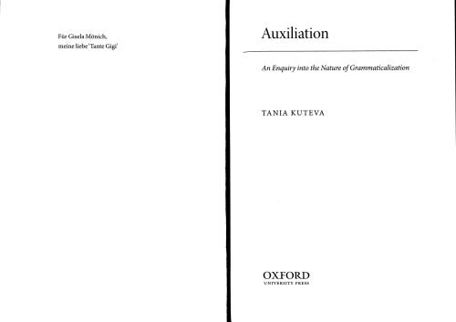 Auxiliation: An Enquiry into the Nature of Grammaticalization