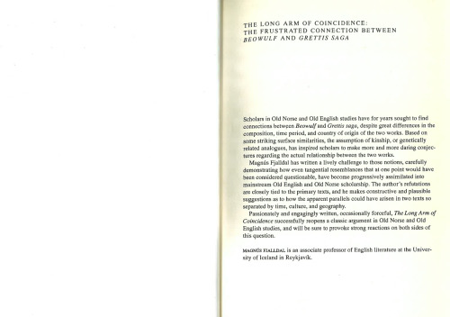 The long arm of coincidence : the frustrated connection between Beowulf and Grettis saga