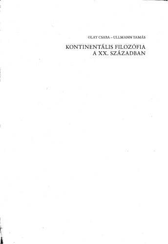 Kontinentális filozófia a XX. században