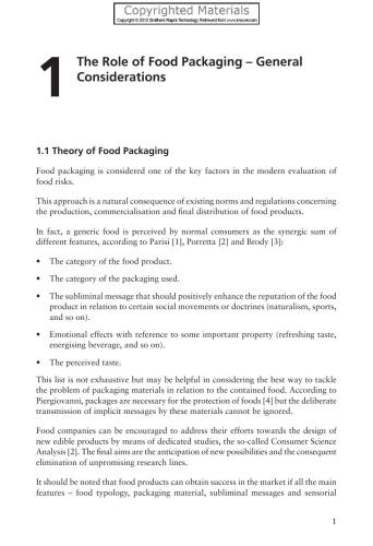 Food Packaging and Food Alterations : The User-oriented Approach