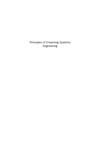 Principles of E-Learning Systems Engineering