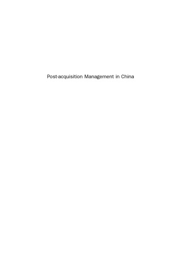 Post-Acquisition Management in China