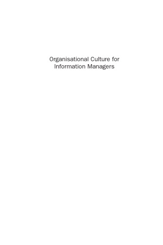 Organisational Culture for Information Managers