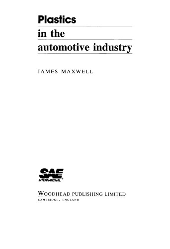 Plastics in the Automotive Industry