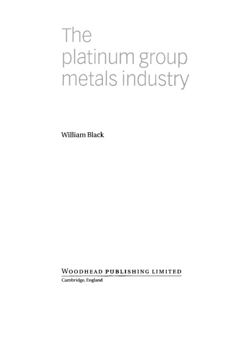 The Platinum Group Metals Industry