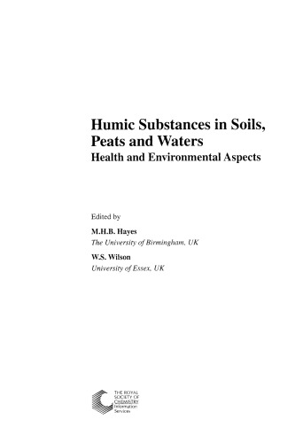 Humic Substances, Peats and Sludges. Health and Environmental Aspects