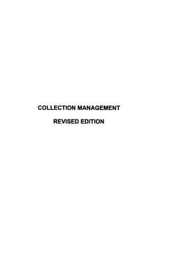 Collection Management. A Concise Introduction