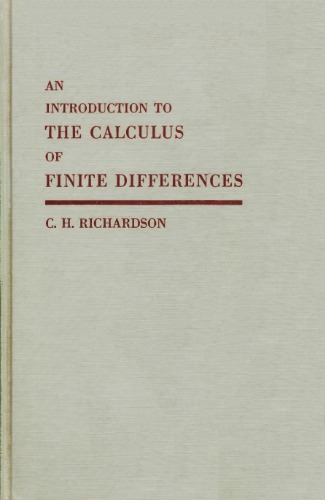 An introduction to the calculus of finite differences