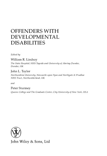 Offenders with Developmental Disabilities