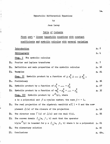 Hyperbolic Differential Equations