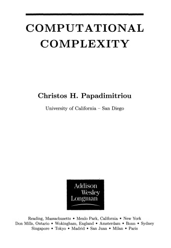 Computational Complexity