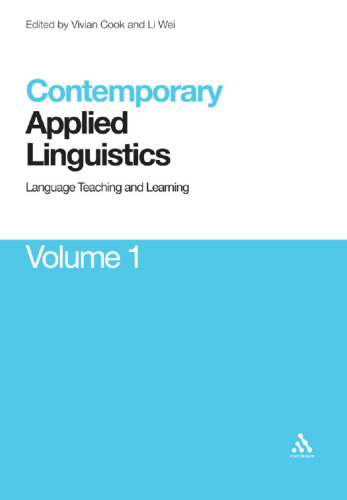 Contemporary Applied Linguistics, 1 : Language Teaching and Learning