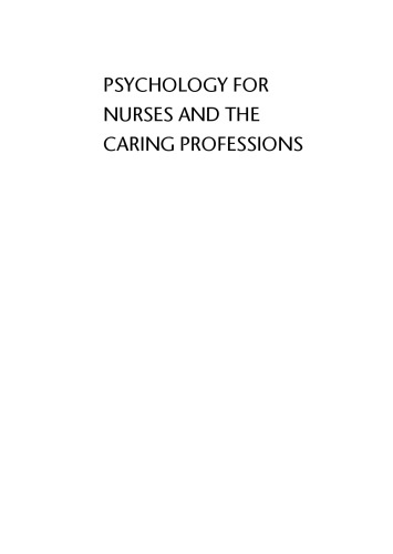 Psychology for Nurses and the Caring Professions