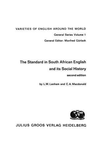 The standard in South African English and its social history