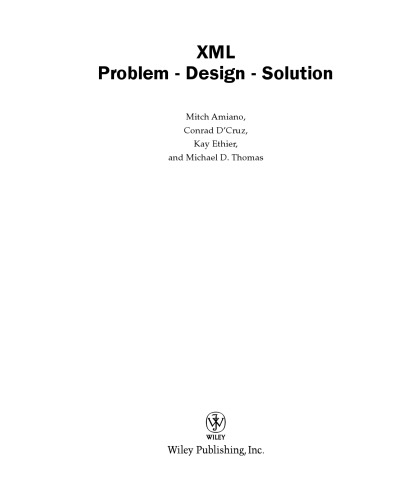 XML : problem, design, solution