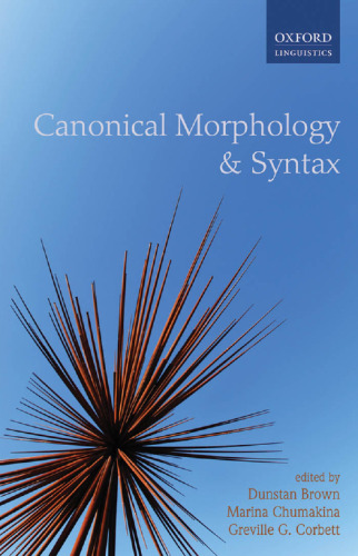 Canonical morphology and syntax