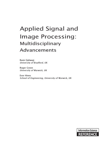 Applied signal and image processing : multidisciplinary advancements