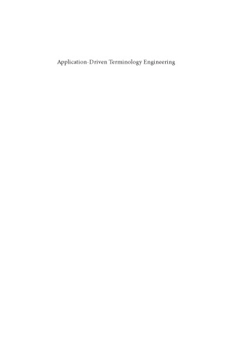 Application-driven terminology engineering