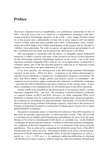 The Defocusing NlS Equation and Its Normal Form