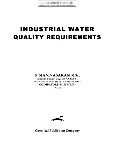 Industrial Water - Quality Requirements