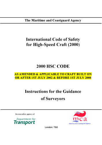 International Code of Safety for High-Speed Craft - HSC Code 2000