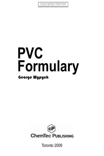 PVC Formulary