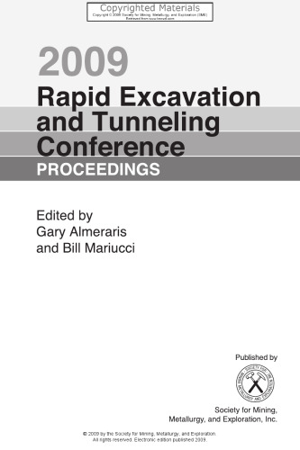 Rapid Excavation and Tunneling Conference Proceedings 2009