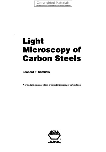 Light Microscopy of Carbon Steels