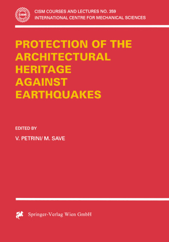 Protection of the Architectural Heritage Against Earthquakes