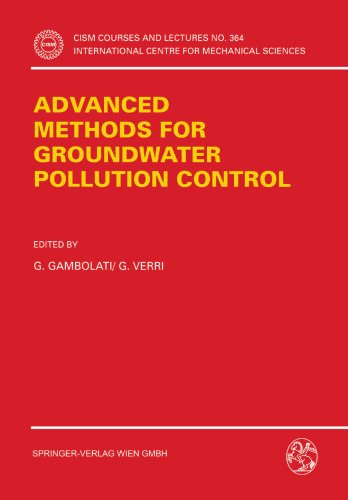 Advanced Methods for Groundwater Pollution Control