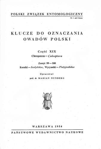 Część XIX - Coleoptera 99 100 1st ed