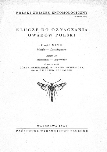 Część XXVII - Lepidoptera (zaplanowano 66 zeszytów) 37