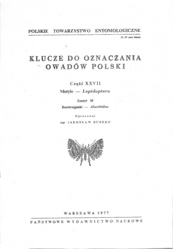 Część XXVII - Lepidoptera (zaplanowano 66 zeszytów) 38