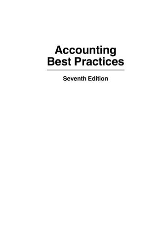 Accounting best practices