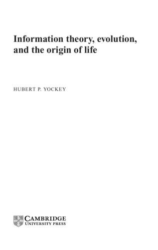 Information theory, evolution, and the origin of life