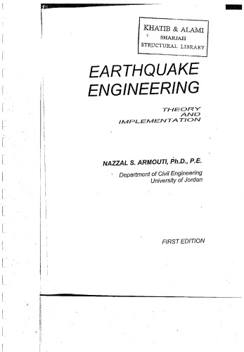 Earthquake Engineering; Theory and Implementation