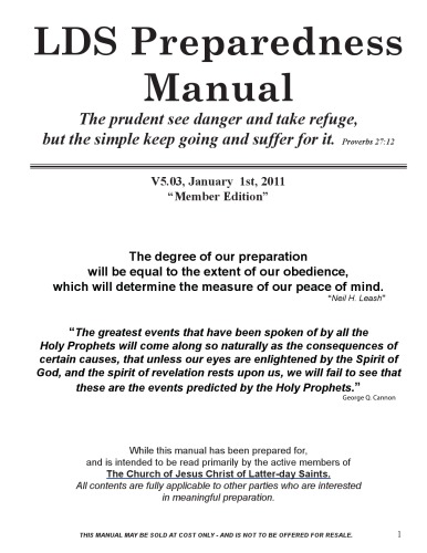 LDS Preparedness Manual