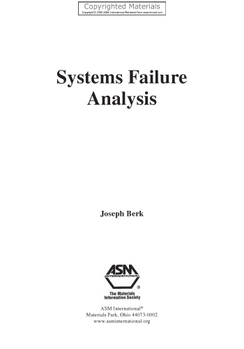 Systems Failure Analysis