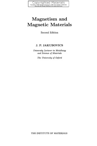 Magnetism and Magnetic Materials