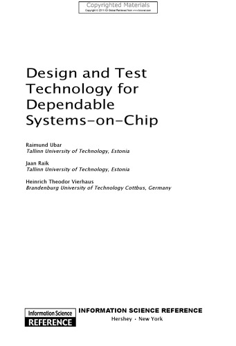 Design and Test Technology for Dependable Systems-on-Chip