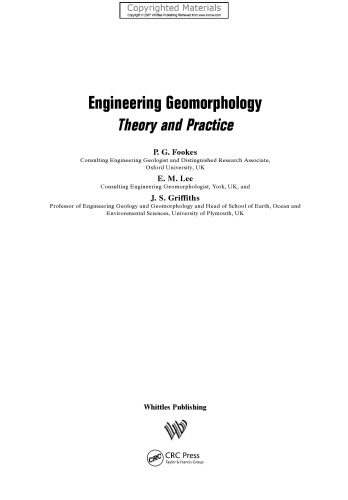 Engineering Geomorphology - Theory and Practice