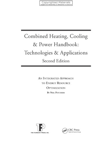 Combined Heating, Cooling & Power Handbook - Technologies & Applications (2nd Edition)