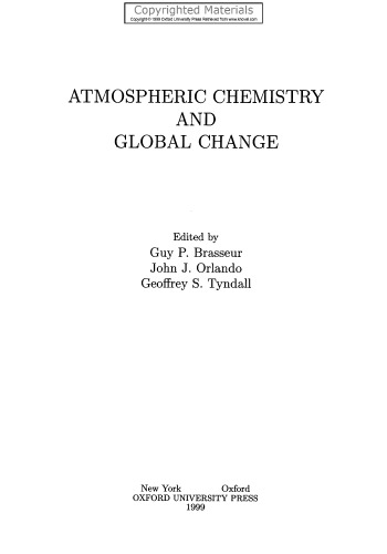 Atmospheric Chemistry and Global Change