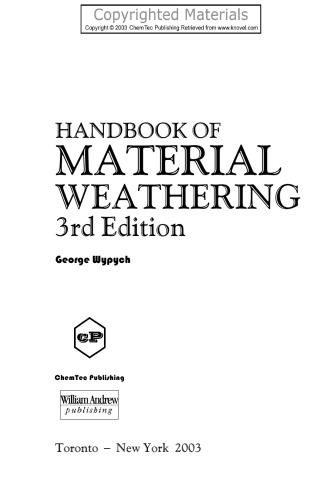 Handbook of Material Weathering