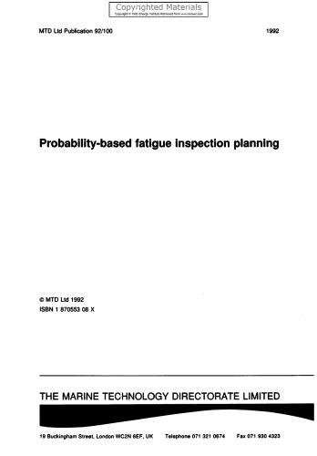 Probability-Based Fatigue Inspection Planning