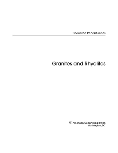 1989, Granites and Rhyolites